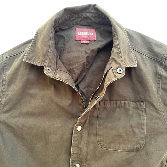 Alesbury Olive Brown Cotton Canvas Workwear Jacket Size L - Picture 1 of 9